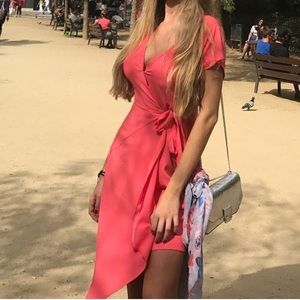 Top shop Midi tie front dress